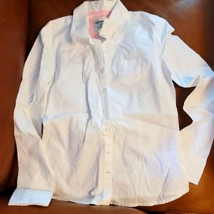 Girl White uniform shirt size medium new
